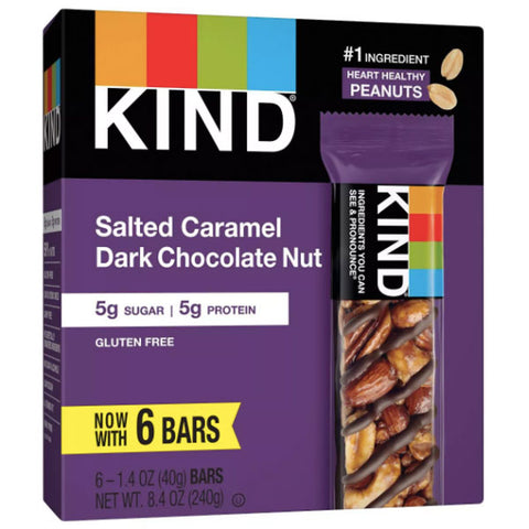 KIND Bars, Salted Caramel & Dark Chocolate Nut, 6 Count