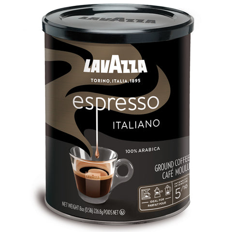 Lavazza Espresso Ground Coffee Blend, Medium Roast, 8 oz.