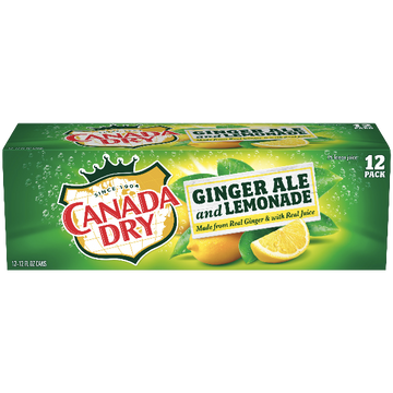 Canada Dry Ginger Ale & Lemonade Soda, 12 Ct