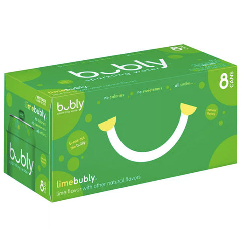 bubly Lime Sparkling Water 12 fl oz, 8 Ct - Water Butlers