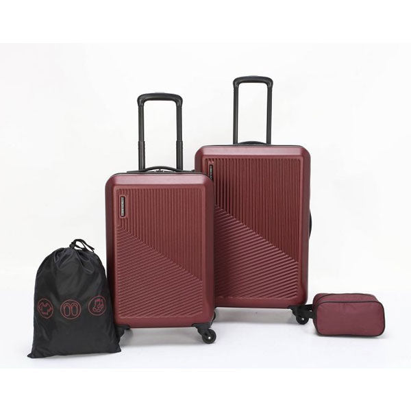 Skyline 24 Hardside Checked 4pc Luggage Set Water Butlers