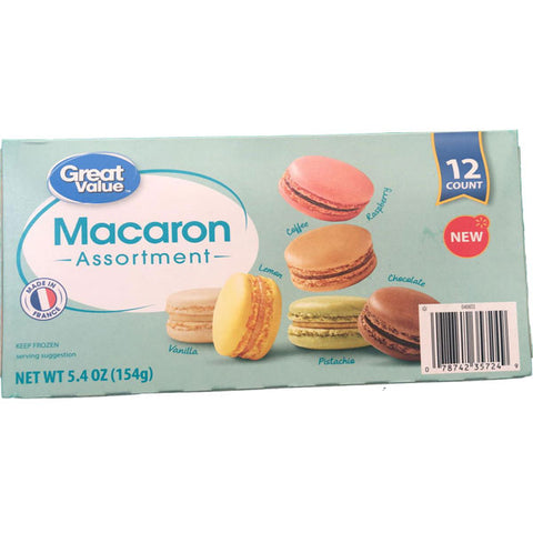Great Value French Macaron Assortment, 12 Count