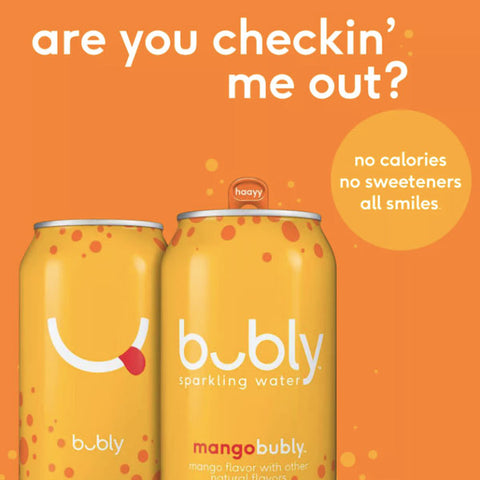 bubly Mango Sparkling Water 12 fl oz, 8 Ct - Water Butlers