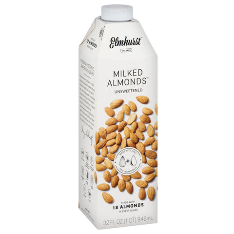 Elmhurst Milked Unsweetened Almond Milk, 32 oz