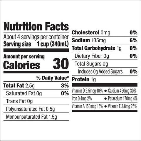 Silk Unsweetened Vanilla Almond Milk, Original, 32 oz