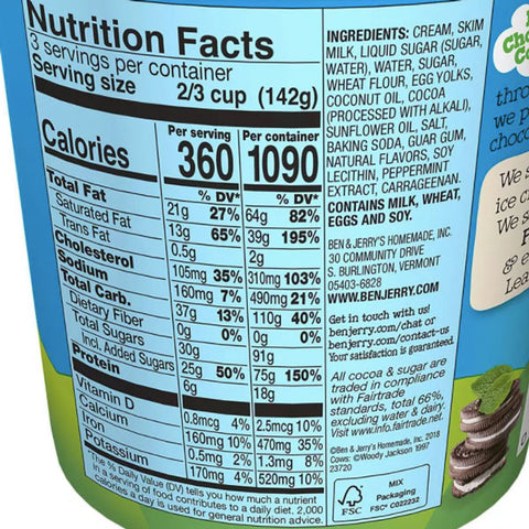 Ben & Jerry's Mint Chocolate Cookie Ice Cream 16 oz
