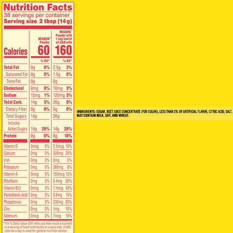 Nestle Nesquik Strawberry Powder, 18.7 oz