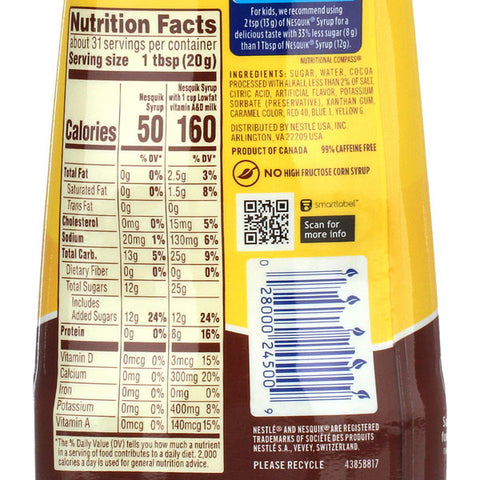 Nestle Nesquik Chocolate Syrup, 22 oz.