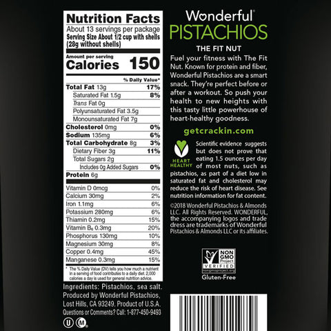 Wonderful Roasted & Salted Pistachios, 24 oz