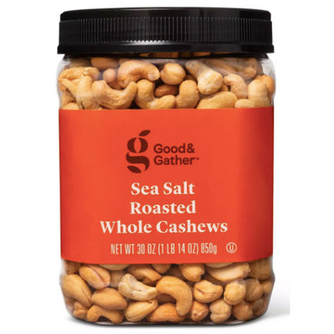 Good & Gather™ Sea Salt Roasted Whole Cashews, 30oz