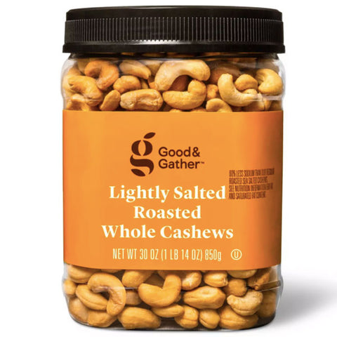 Good & Gather™ Lightly Salted Roasted Whole Cashews, 30oz