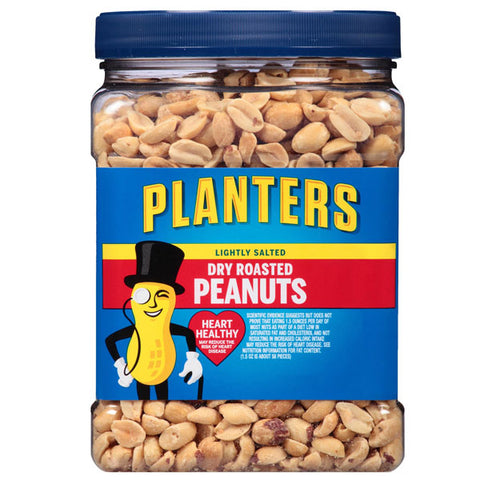 Planters Lightly Salted Dry Roasted Peanuts, 34.5 oz