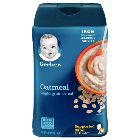 Gerber Single Baby Cereal, Oatmeal - 8oz - Water Butlers