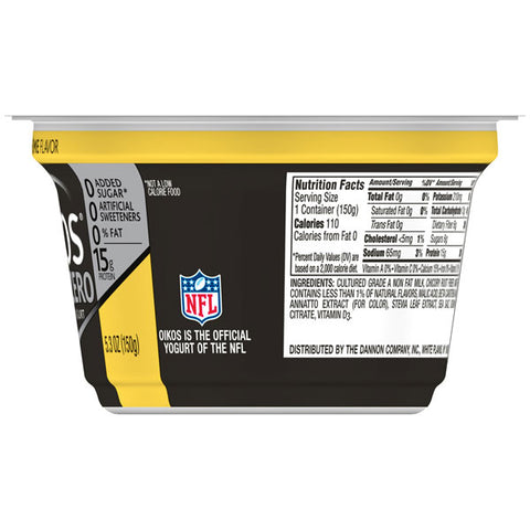 Dannon Oikos Triple Zero Blended Greek Yogurt Banana, 5.3 Oz.