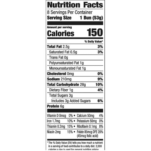 Pepperidge Farm Onion with Poppy Seeds Hamburger Buns, 15 oz, 8 Ct - Water Butlers