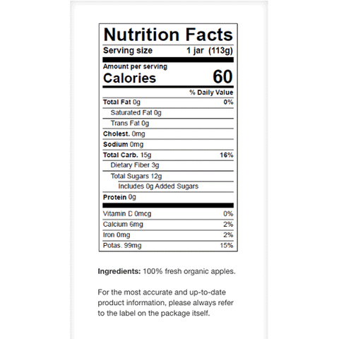 Beech-Nut Baby Food, Organics Just Apples, 4oz - Water Butlers