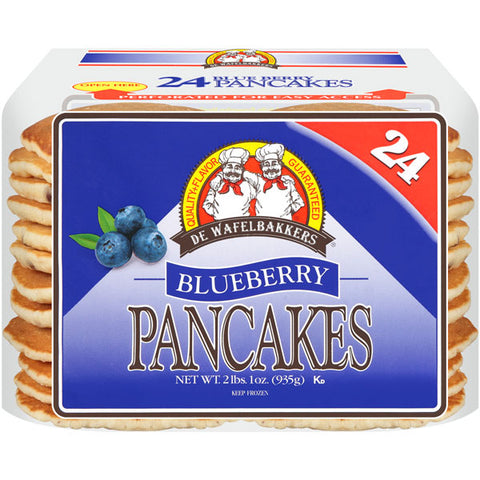 De Wafelbakkers Frozen Blueberry Pancakes, 24 Count