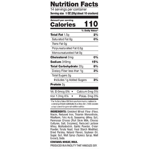 Snack Factory Pretzel Crisps, Party Size - Garlic Parmesan, 14 oz - Water Butlers