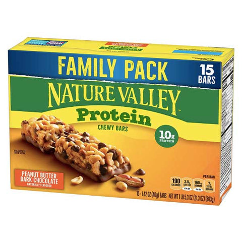 Nature Valley Protein Bars, Peanut Butter Dark Chocolate, 15 Ct - Water Butlers