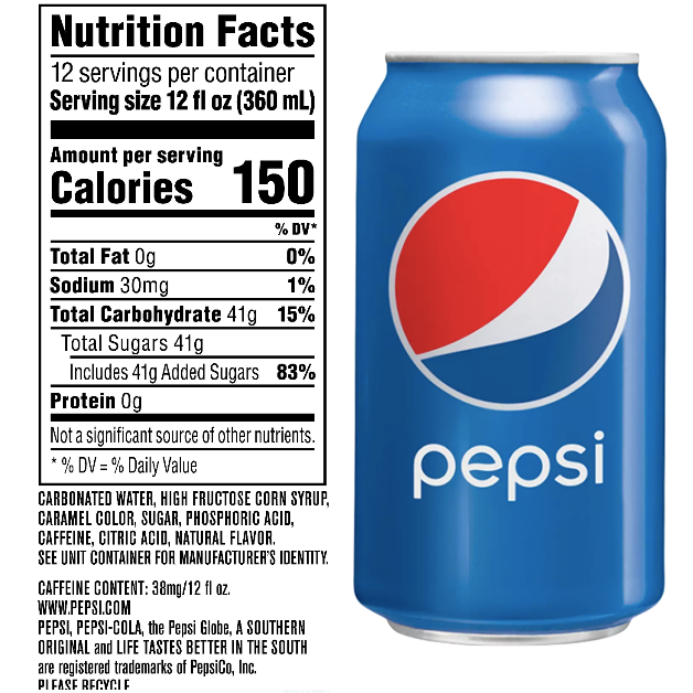 Pepsi Can Label