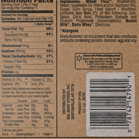 Freshness Guaranteed Blueberry Pie, 4 oz - Water Butlers