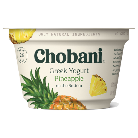 Chobani Greek Yogurt, Pineapple, 5.3oz - Water Butlers