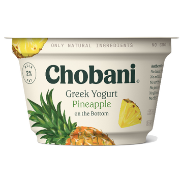 Chobani Greek Yogurt, Pineapple, 5.3oz