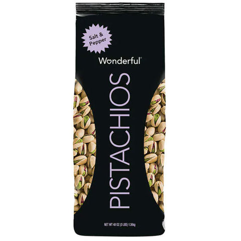 Wonderful Pistachios, Salt & Pepper, 3 lbs