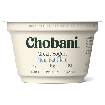 Chobani Greek Yogurt, Non-Fat Plain, 5.3oz