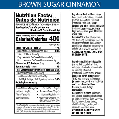 PopTarts Toaster Pastries, Breakfast Foods, Frosted Brown Sugar, 8 Ct