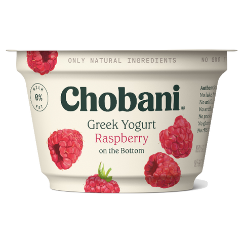 Chobani Greek Yogurt, Rasberry, 5.3oz - Water Butlers