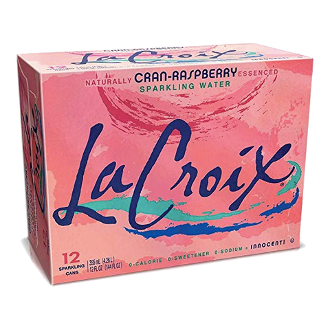 La Croix Cran-Raspberry Sparkling Soda Water, 12 Ct - Water Butlers