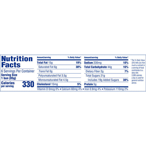Entenmann's Cinnamon Swirl Buns, 18 oz