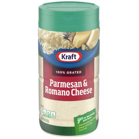 Kraft Grated Parmesan and Romano Cheese, 8 oz - Water Butlers
