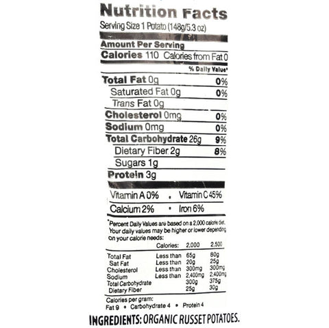 Marketside Organic Russet Potatoes, 3 lb Bag - Water Butlers