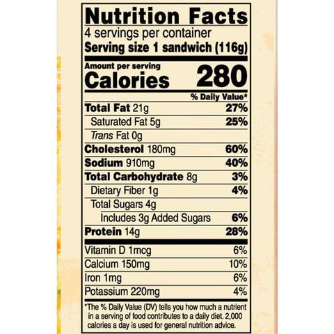 Jimmy Dean Delights Broccoli Cheese Egg'wich, 4 Count