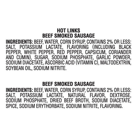 Hillshire Farm® Beef Smoked Sausage Links, 6 Count