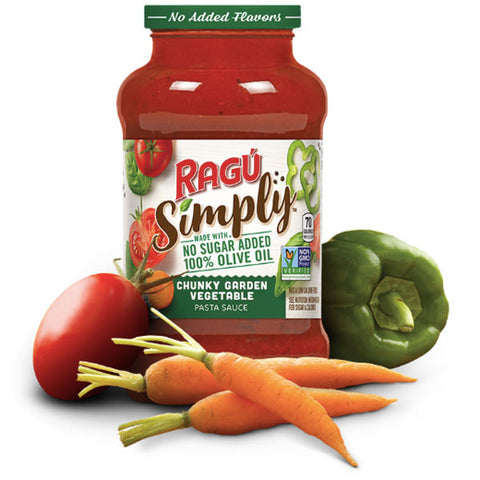 Ragú Simply Chunky Garden Vegetable Pasta Sauce, 24 oz. - Water Butlers