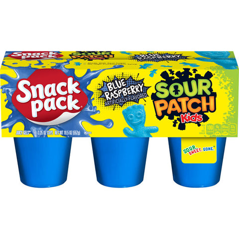 Snack Pack Sour Patch Kids Juicy Gels, Blue Raspberry, 6 Count