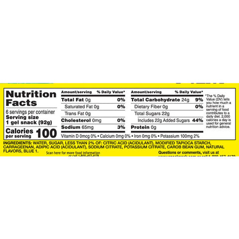 Snack Pack Sour Patch Kids Juicy Gels, Blue Raspberry, 6 Count