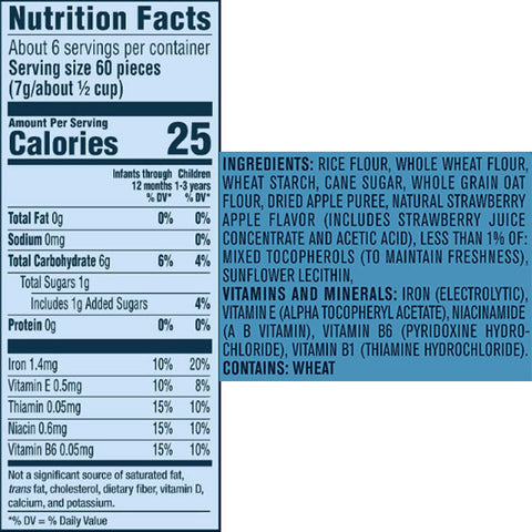 Gerber Puffs Strawberry Apple Cereal Baby Snacks, 1.48 oz