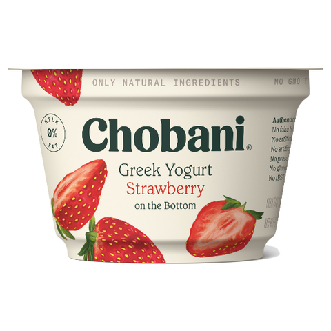 Chobani Greek Yogurt, Strawberry, 5.3oz - Water Butlers