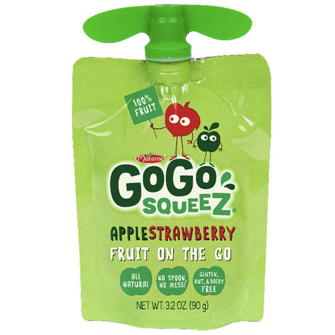 GoGo squeeZ Applesauce, Strawberry 3.2oz, 12 Ct - Water Butlers