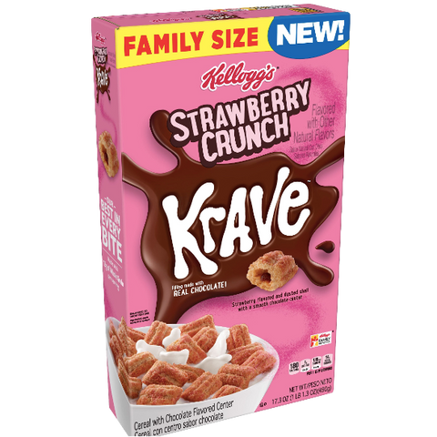 Kellogg's Strawberry Crunch Krave Family Size 17.3 oz - Water Butlers