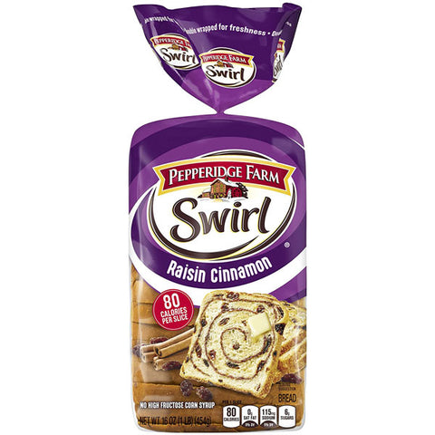 Pepperidge Farm Swirl Raisin Cinnamon Breakfast Bread, 16 oz.