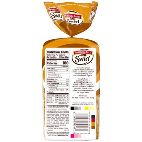 Pepperidge Farm Swirl French Toast Breakfast Bread, 14 oz.