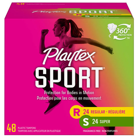 Playtex Sport Tampons Multipack, 48 Count
