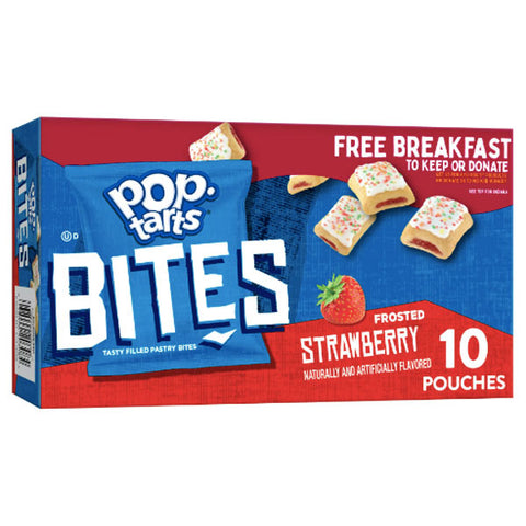 Pop Tarts Baked Pastry Bites, Frosted Strawberry, 10 Ct