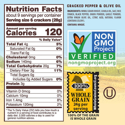 Triscuit Cracked Pepper & Olive Oil Whole Grain Wheat Crackers, 8.5 oz