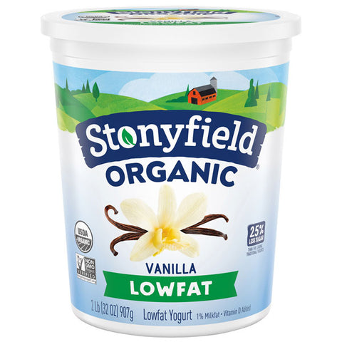Stonyfield Organic Vanilla Low fat Yogurt, 32 oz.